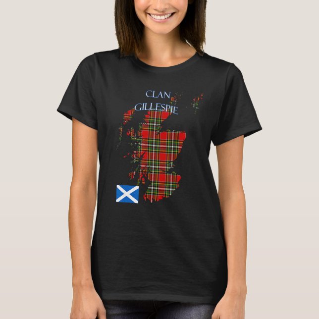 Camiseta Gillespie Scottish Clan Tartan Scotland (Frente)