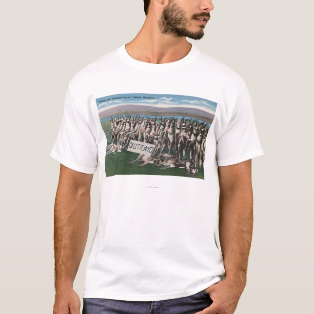 Camiseta Gillette, WY - onde o antílope vagueia (Frente)