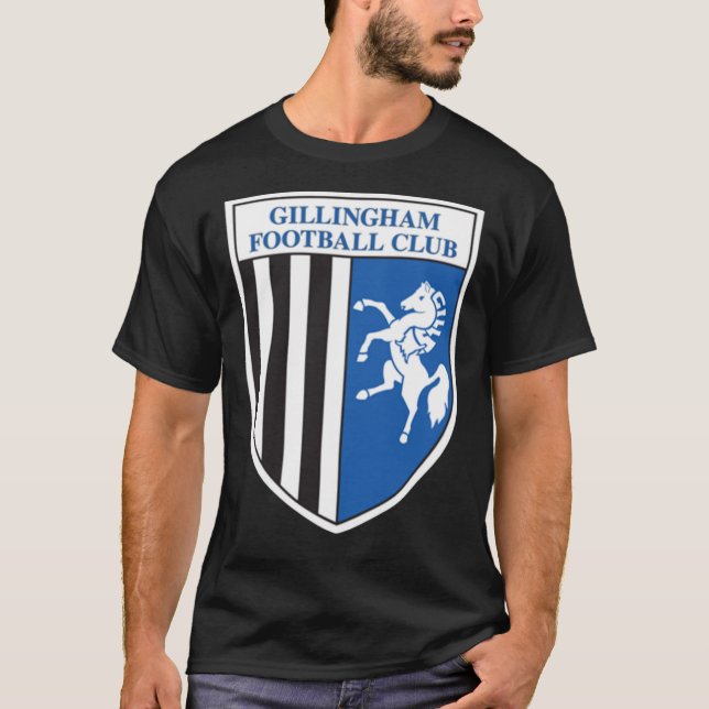 Camiseta Gillingham FC logo - Stripes Classic T-Shirt (Frente)