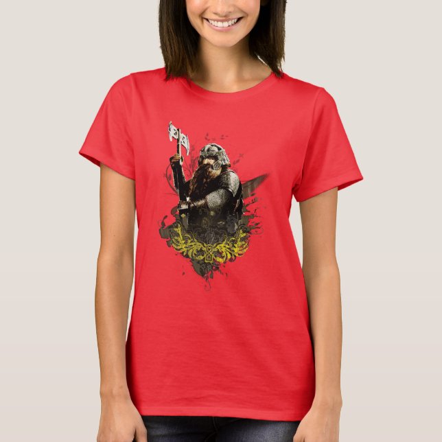 Camiseta GIMLI™ Com Colagem De Vetor Ax (Frente)