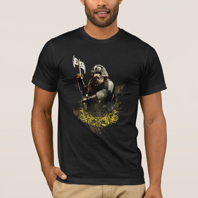 Camiseta GIMLI™ Com Colagem De Vetor Ax (Frente)