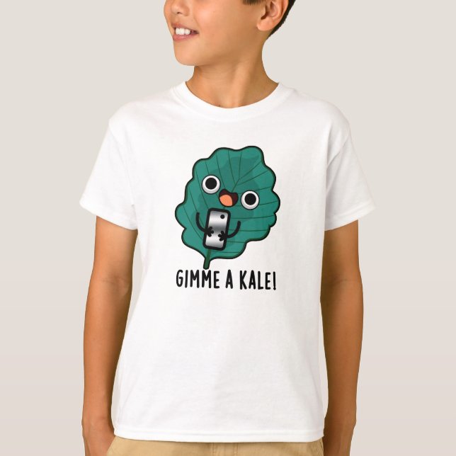 Camiseta Gimme A Kale Funny Veggie Pun (Frente)