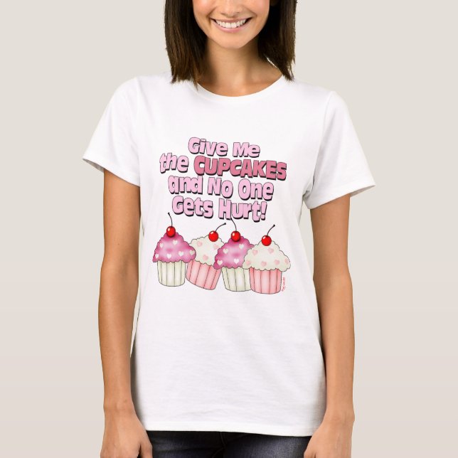 Camiseta Gimme os cupcakes (Frente)
