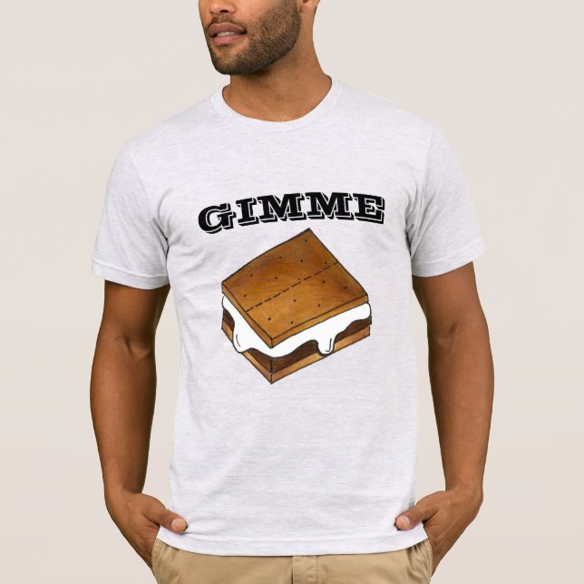 Camiseta Gimme Smore Chocolate Marshmallow Camp S'mores (Frente)