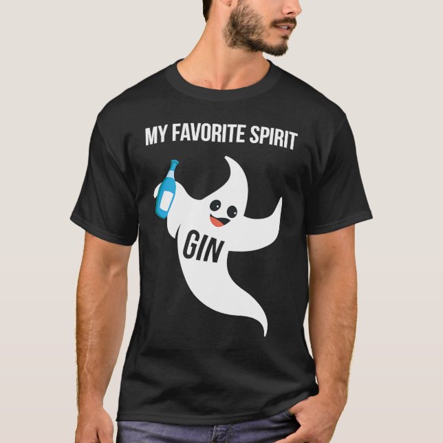 Camiseta Gin Minha Espiritualidade Favorita Roupa de Bebida (Frente)