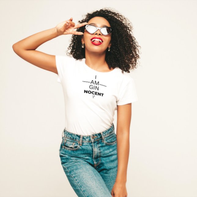 Camiseta Gin Nocent Ladies V Neck T-Shirt (Criador carregado)