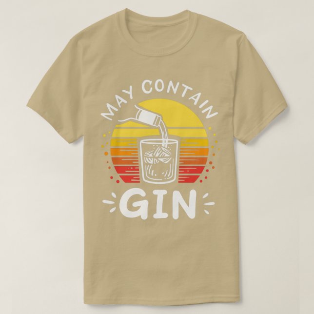 Camiseta GIN pode conter presente de gim (Frente do Design)