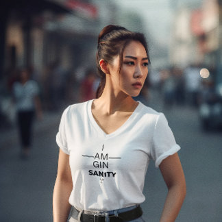 Camiseta Gin Sanity Ladies V Neck T-Shirt
