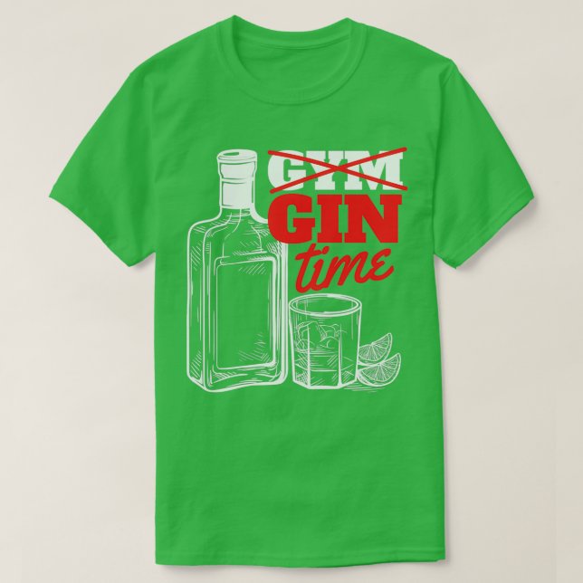 Camiseta Gin Time Hilariar Gin E Tonic Funny Gin Des (Frente do Design)