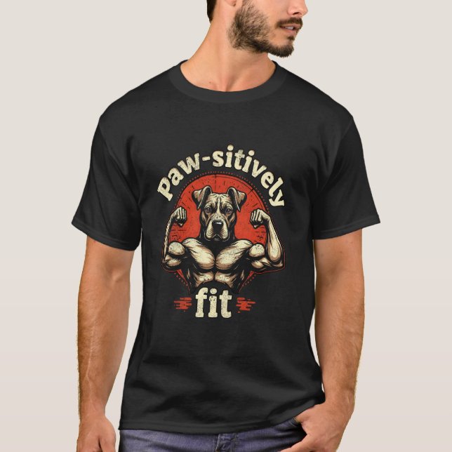Camiseta Ginásio de Cães Totalmente Ajustado Treino de Giná (Frente)