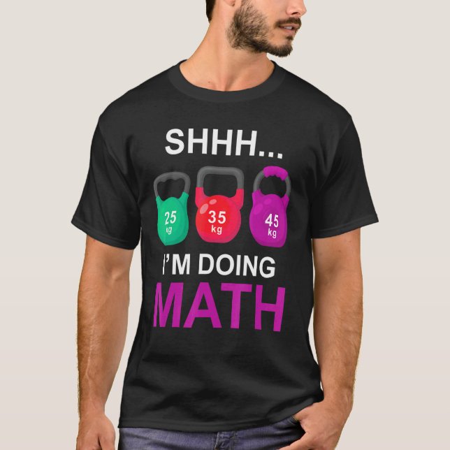 Camiseta ginásio de carroceria Eu faço matemática 1 (Frente)