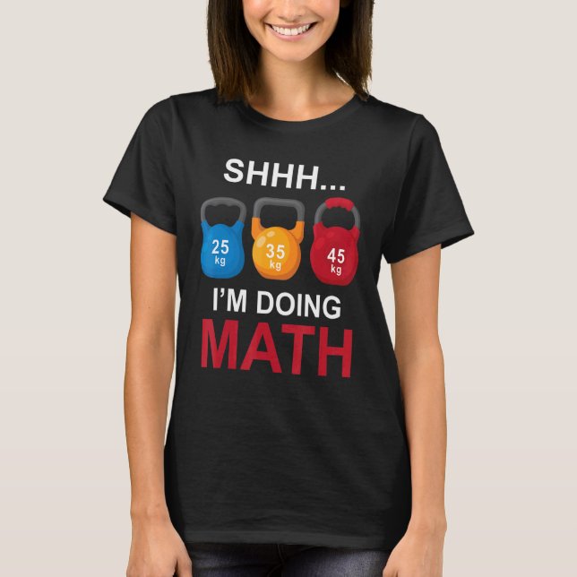 Camiseta ginásio de carroceria Eu faço matemática 2 (Frente)