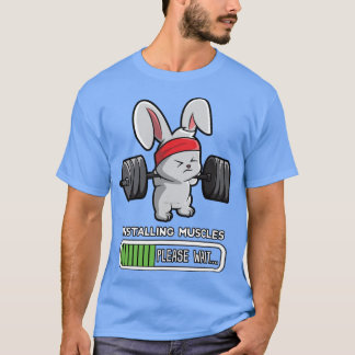 Camiseta Ginásio de condicionamento físico Bunny Instalando