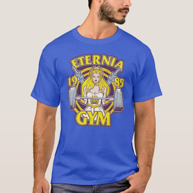 Camiseta Ginásio de Eternia 1985 She Ra Scoop retrô (Frente)