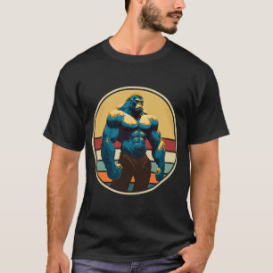 Camiseta Ginásio de musculação de gorila Macaco Gorilas Lev