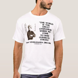 Camiseta Ginásio do mundo de Vivekananda do Swami grande