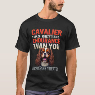 Camiseta Ginásio Engraçado para Cães Cavalier King Charles