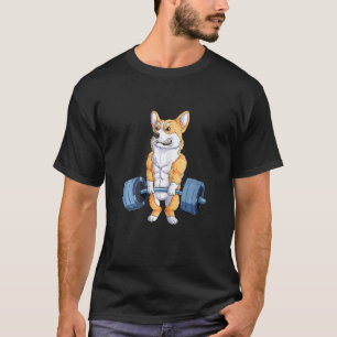 Camiseta Ginásio Feminino Corgi Levantamento de Peso Fitnes