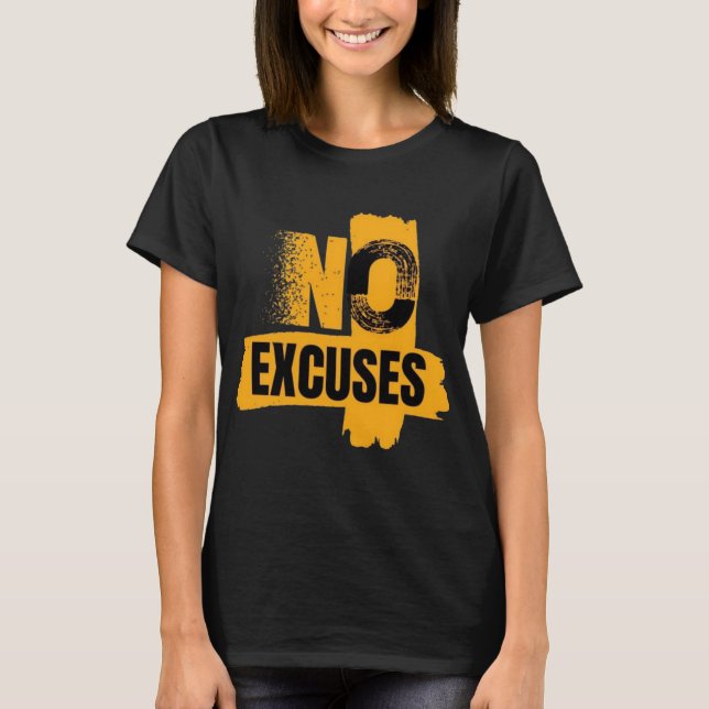 Camiseta Ginásio sem Desculpas Gráfico – Estilo Pincelada (Frente)