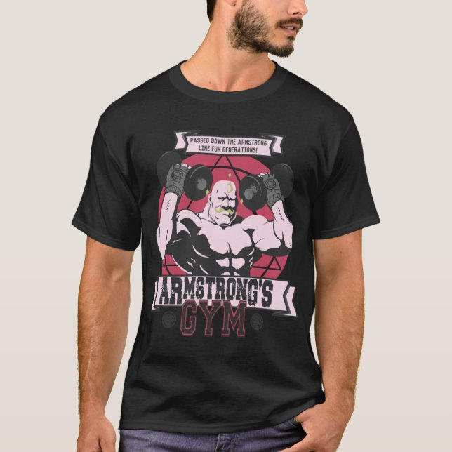 Camiseta Ginásio Strong Arm vintage (Frente)