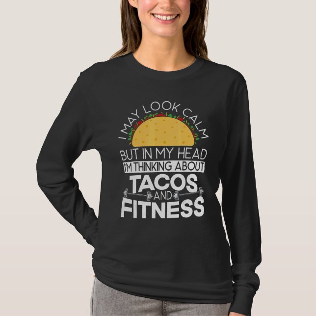 Camiseta Ginásio Taco Fitness Comida Mexicana Exercícios Ta (Frente)