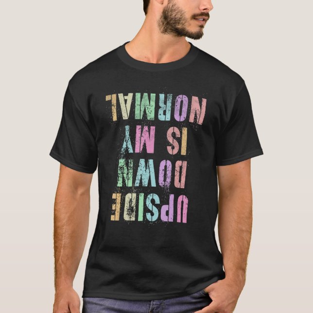 Camiseta Ginasta DE CABEÇA PARA BAIXO É MEU NORMAL Ginástic (Frente)