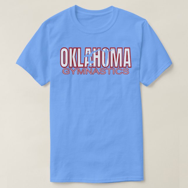 Camiseta ginasta de competição de ginástica de Oklahoma Tum (Frente do Design)