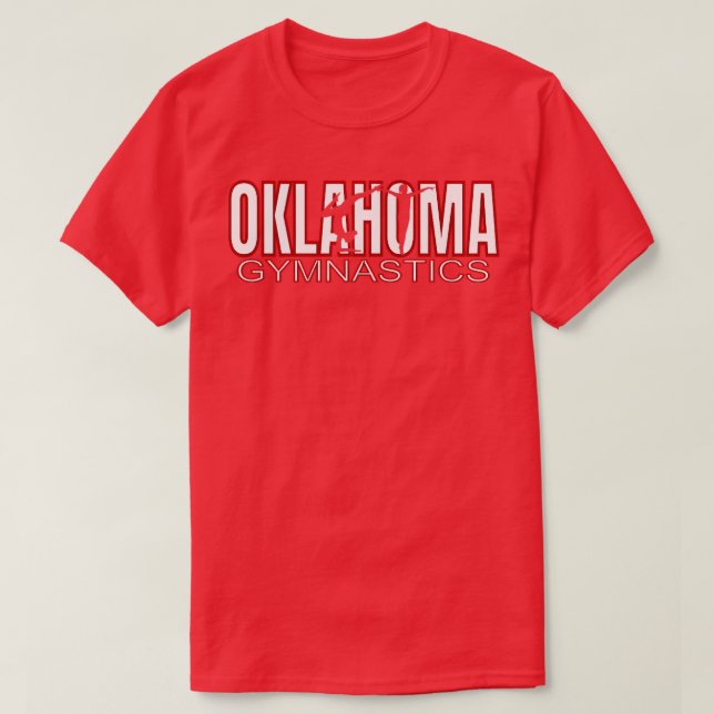 Camiseta ginasta de competição de ginástica de Oklahoma Tum (Frente do Design)