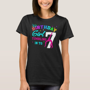 Camiseta ginasta de ginástica 7 de Aniversário de Sete 7 An