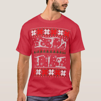 Camiseta ginasta de Natal Feliz de Férias Feliz Xm