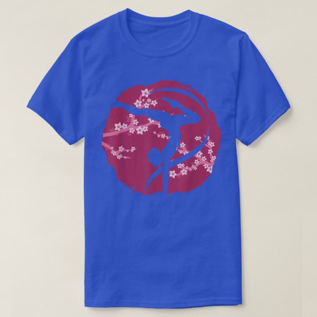 Camiseta Ginástica Acrobática Acrobat Sakura Cherry Blossom (Frente do Design)