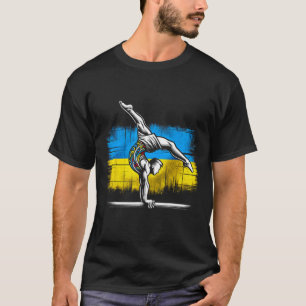 Camiseta Ginástica Artística Ucraniana Bandeira da Ucrânia