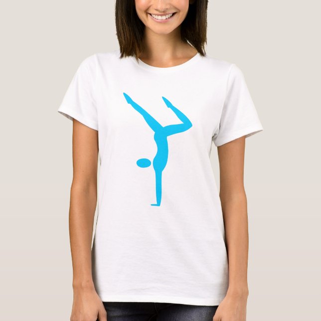 Camiseta Ginástica - Azul-Céu (Frente)