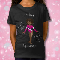 Ginástica Brunette, Olhos Marrons, Leotard Rosa