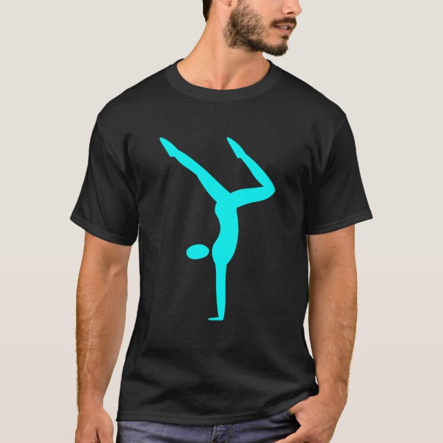 Camiseta Ginástica - Ciano (Frente)