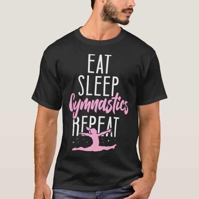 Camiseta Ginástica Comer Dormir Ginástica (Frente)