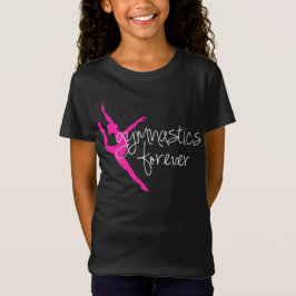 Camiseta Ginástica cor-de-rosa da silhueta para sempre