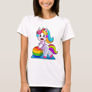 Camiseta Ginástica de Academia de Treino de Unicórnio