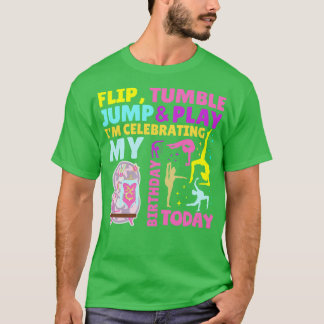 Camiseta Ginástica de Aniversário das Meninas Oitava Crianç