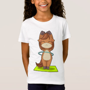 Camiseta Ginástica de Argola de Condicionamento Físico de C
