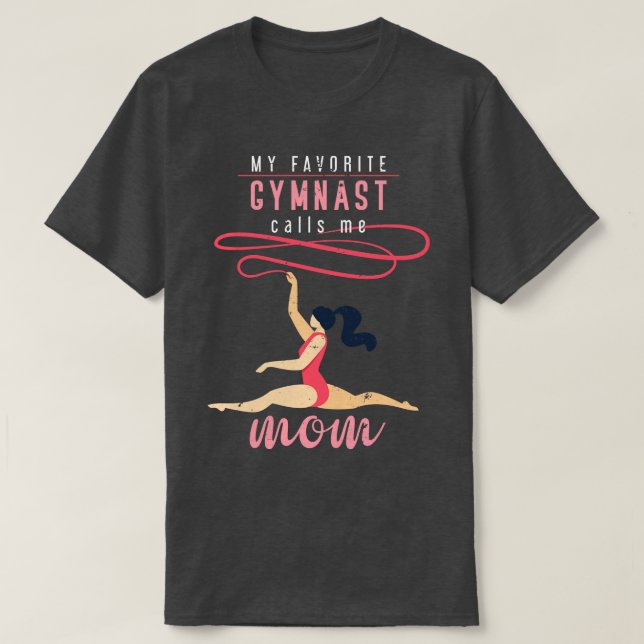 Camiseta Ginástica de Gymnast de Presente Mãe (Frente do Design)
