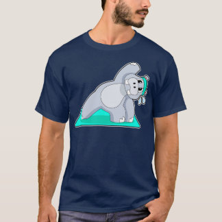 Camiseta Ginástica de Ioga de Hipopótamo