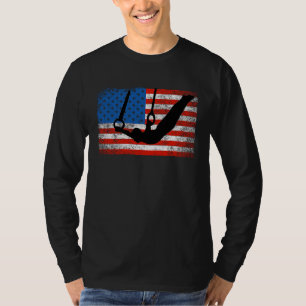 Camiseta Ginástica de Meninos Sinalizador dos EUA, ginasta