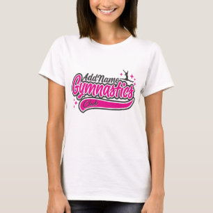Camiseta Ginástica de salto com split personalizado NOME 