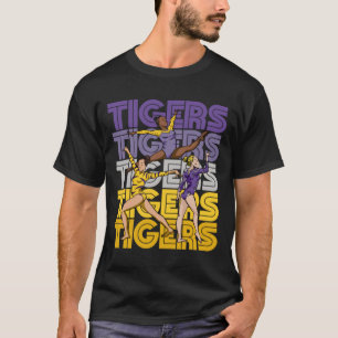Camiseta Ginástica de Tigres Retro Roxo _ Gymnasts Dourados