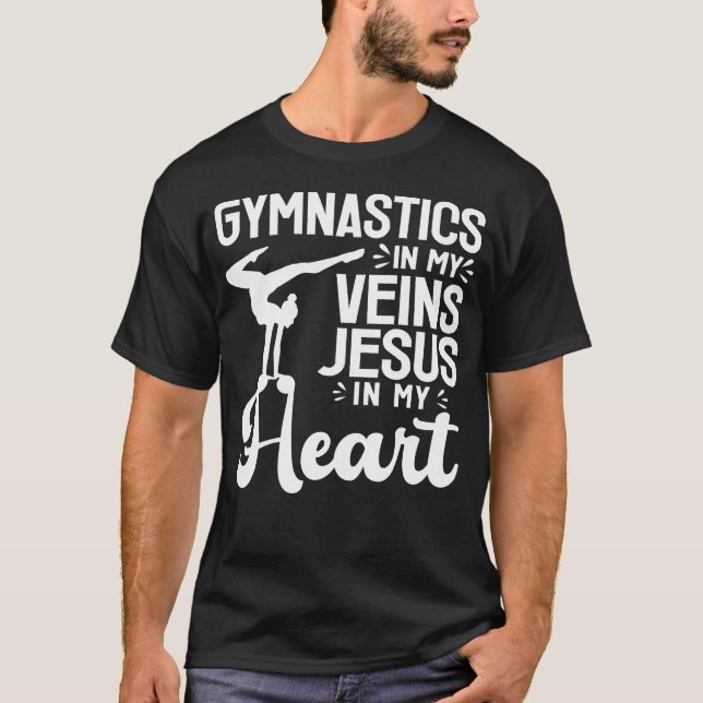 Camiseta Ginástica Divertida Amantes de Jesus Ginasta (Frente)