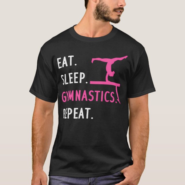 Camiseta Ginástica Divertida Para Mulheres Meninas Ginástic (Frente)