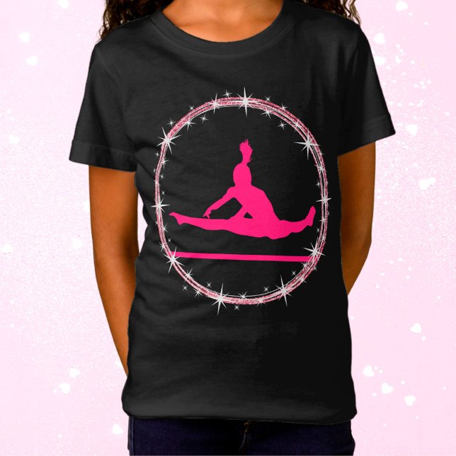 Camiseta ginástica do Twinkle Gymnast Rosa Quente (Criador carregado)