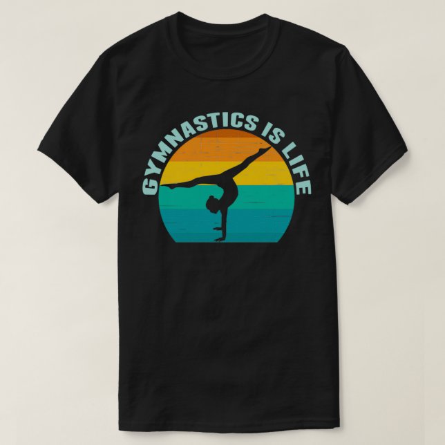 Camiseta ginástica é ginasta do sol Legal da vida (Frente do Design)