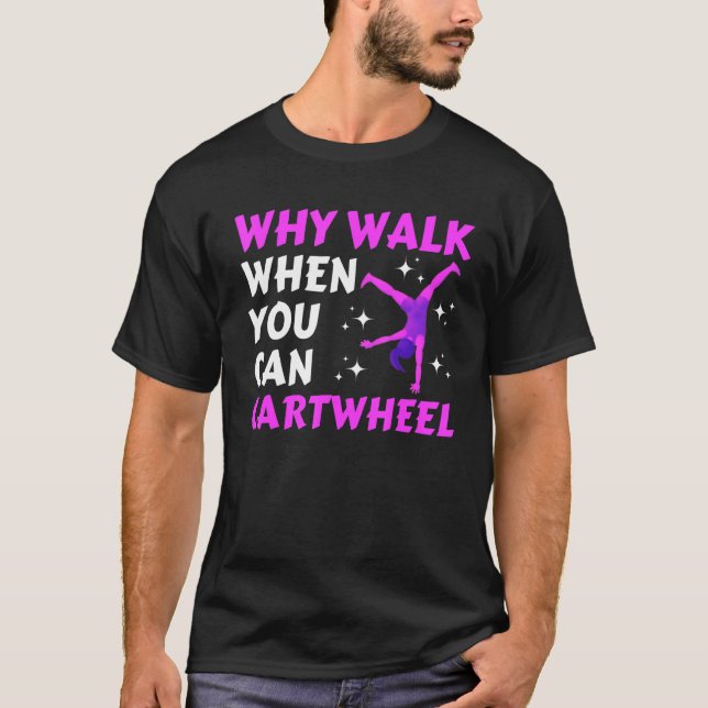 Camiseta Ginástica Engraçada, Gymnast, Cheer, Acrobática, L (Frente)